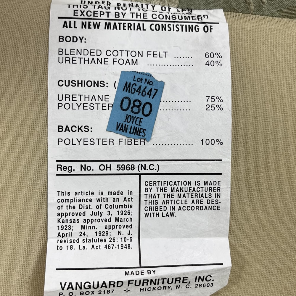 Vanguard Furniture Vanguard Furniture Floral Roll Arm Sofa pa