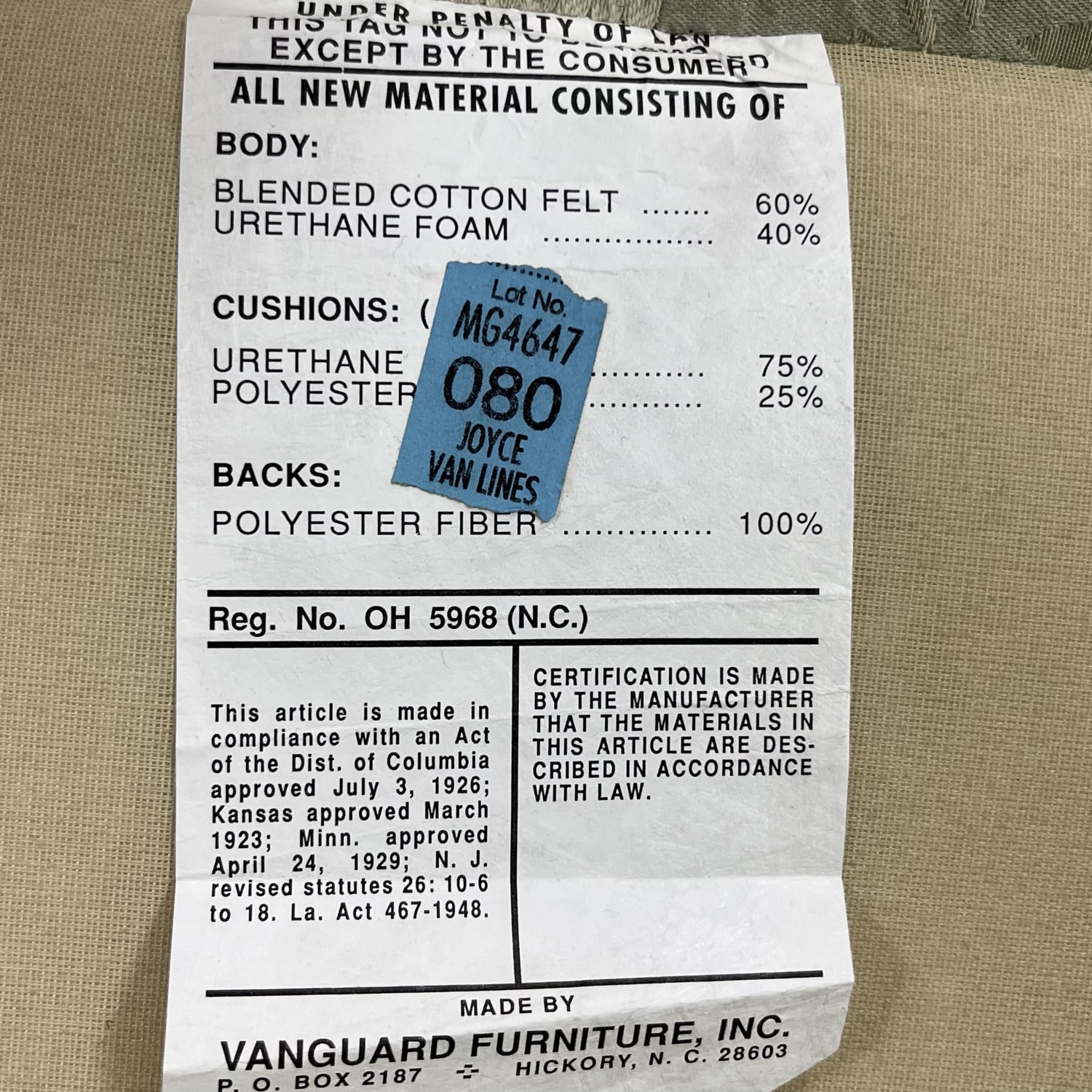 Vanguard Furniture Vanguard Furniture Floral Roll Arm Sofa pa