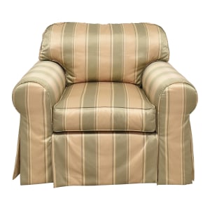 Ethan Allen Ethan Allen Custom Roll Arm Skirted Chair  nyc