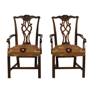  Vintage Chippendale Dining Armchairs used
