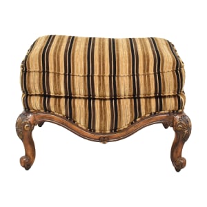 buy AICO Michael Amini Lavelle Striped Bergere Ottoman  AICO Chairs
