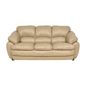  Contemporary Pillow Arm Sofa beige/tan