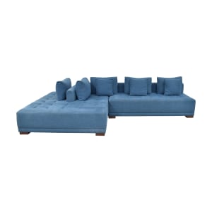 Custom Indigo Sectional Sofa ma