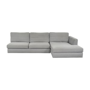 EQ3 EQ3 2-Piece Chaise Sectional  gray