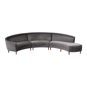  Modern Curved Three-Piece Sectional ct