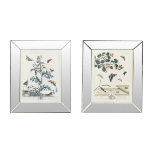 buy Two's Company Prints with Antiqued Mirror Frames Two's Company Wall Art