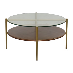 West Elm West Elm Mid Century Art Display Round Coffee Table