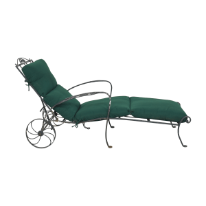 Distressed Art Nouveau Outdoor Chaise Lounge sale