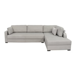 shop Lazzoni Vetro Right Arm Facing Three Seater Corner Sofa Bed Lazzoni