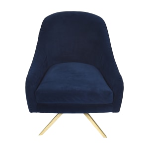 West Elm Roar & Rabbit Pleated Swivel Chair / Accent Chairs