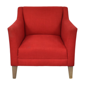 Crate & Barrel Crate & Barrel Flared Arm Accent Chair red