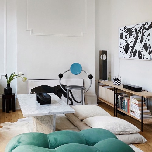 Naomi Otsu's apartment featuring a secondhand First Chair by Michele De Lucchi.